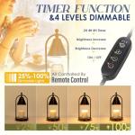 Black Candle Warmer Lamp with Timer and Dimming