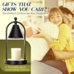 Black Candle Warmer Lamp with Timer and Dimming