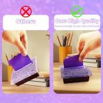 Rhinestone Sticky Note Holder for Desk, Purple
