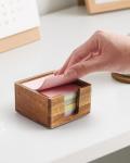 Acacia Wood Sticky Note Holder for Desk
