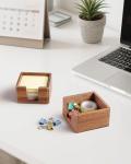 Acacia Wood Sticky Note Holder for Desk