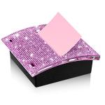 Purple Rhinestone Sticky Note Pad Holder Set