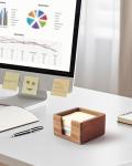 Acacia Wood Sticky Note Holder for Desk