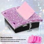 Purple Rhinestone Sticky Note Pad Holder Set