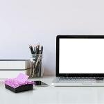 Purple Rhinestone Sticky Note Pad Holder Set