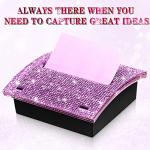 Purple Rhinestone Sticky Note Pad Holder Set
