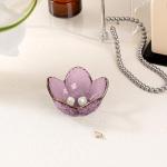 Purple Flower Jewelry Dish - Cute Vanity Organizer