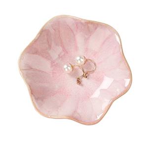Pink Leaf Jewelry Dish and Trinket Tray