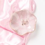 Pink Leaf Jewelry Dish and Trinket Tray