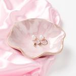 Pink Leaf Jewelry Dish and Trinket Tray