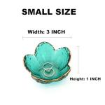 Green Flower Glass Ring and Jewelry Tray