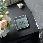 Blue Ceramic Jewelry Dish for Rings & Trinkets