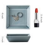 Blue Ceramic Jewelry Dish for Rings & Trinkets