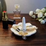 Ceramic White Mandala Jewelry and Ring Holder