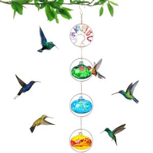 Hummingbird Feeder Wind Chimes for Garden Decor