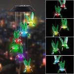 Solar LED Hummingbird Wind Chime for Gardens