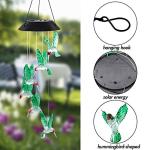 Solar LED Hummingbird Wind Chime for Gardens