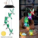 Solar LED Hummingbird Wind Chime for Gardens