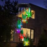 Solar LED Hummingbird Wind Chime for Gardens