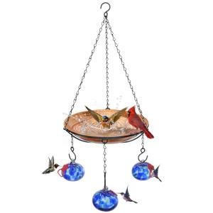 3-in-1 Wind Chimes Bird Feeder and Bath