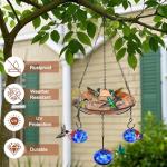3-in-1 Wind Chimes Bird Feeder and Bath