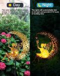 Solar Fairy Moon Garden Statue Light Stake