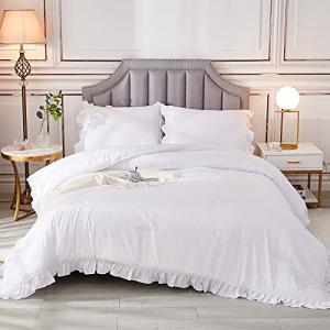 Andency Queen Ruffle Comforter Set, 3 Pieces