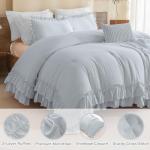 Rustic Cornflower Blue King Comforter Set