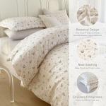 Boho Pink Floral Comforter Set for Full Beds