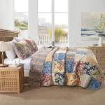 Rustic Vintage Floral King Quilt Set 3 Pieces