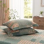 Full/Queen Floral Paisley Olive Green Quilt Set