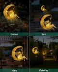 Solar Fairy Moon Garden Statue Light Stake