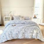 Queen Floral Comforter Set with Pillowcases