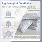 Queen Floral Comforter Set with Pillowcases