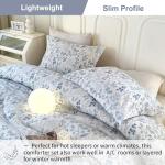 Queen Floral Comforter Set with Pillowcases