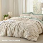 Beige Boho Tufted Queen Comforter Set