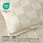 Beige Boho Tufted Queen Comforter Set