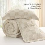 Beige Boho Tufted Queen Comforter Set