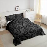 Gothic Dark Olive Green Comforter Set for Adults