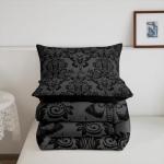 Gothic Dark Olive Green Comforter Set for Adults