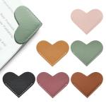 Cute Leather Heart Bookmarks - Set of 6