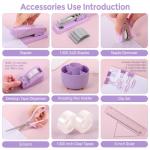 Purple Office Supplies Set - 10 Pieces