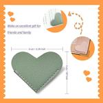 Cute Leather Heart Bookmarks - Set of 6