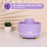 Purple Office Supplies Set - 10 Pieces