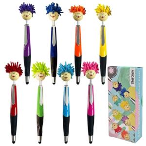 8-Pack Funny Mop Head Ballpoint Pens for All