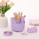 Purple Office Supplies Set - 10 Pieces