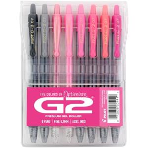 Pilot G2 Premium Gel Pens, 8-Pack Pink
