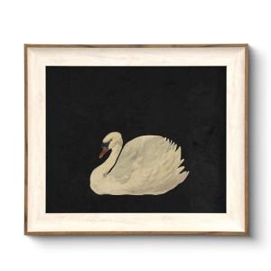 Vintage Swan Wall Art Canvas for Home Decor