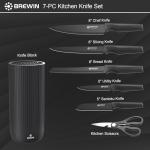Brewin Kitchen Knife Set with Universal Block