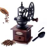 Vintage Wooden Manual Coffee Grinder for French Press